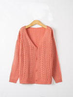Openwork V-Neck Cardigan