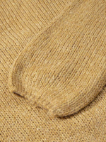 Lantern Sleeve Scallop V Neck Buttoned Front Cardigan