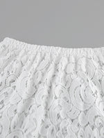 Cap Sleeve Top and Lace Skirt Set