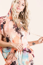 BiBi Tie Dye Terry Hoodie With Drawstring