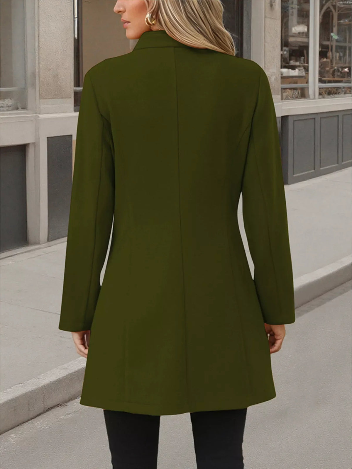 Button Up Long Sleeve Coat