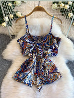 Printed Cami and Wide Leg Pants Set