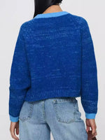 Contrast Trim Button-Up Cardigan