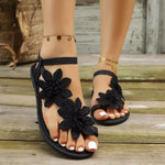 Floral Embellished Flat Sandals