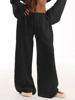 Drawstring Wide Leg Pants