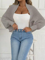 Open Front Batwing Sleeve Cardigan