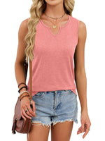 Notched Solid Color Tank