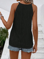 Openwork Grecian Neck Tank