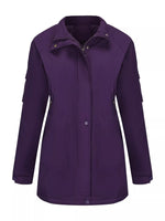 Full Size Hooded Mid-Length Windproof Outerwear Plus Size