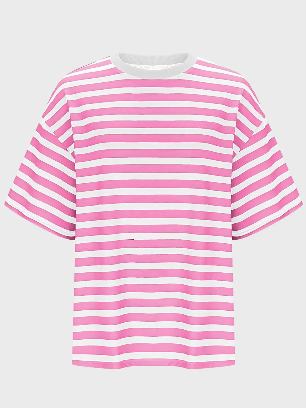 Striped Round Neck Half Sleeve T-Shirt