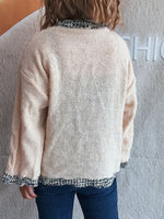Contrast Trim Detail Round Neck Sweater