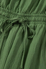 Ruffled Cap Sleeve Wide Leg Jumpsuit