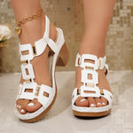 Open Toe Block Heels Sandals