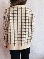 Plaid Pattern Zip Up Cardigan