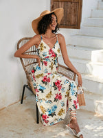 Floral Print Spaghetti Strap Midi Dress