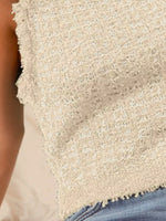 SO ME Tweed Knit Sweater Vest Top
