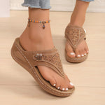 Toe Post Wedge Sandals