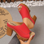 Open Toe Block Heels Sandals