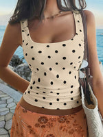 Polka Dot Scoop Neck Tank