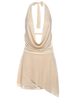 Ruffled Halter Neck Mini Dress