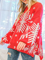Christmas Snowflake Long Sleeve Sweater