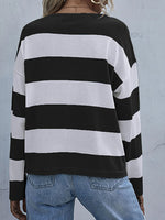 Striped Casual Long Sleeve Knit Top