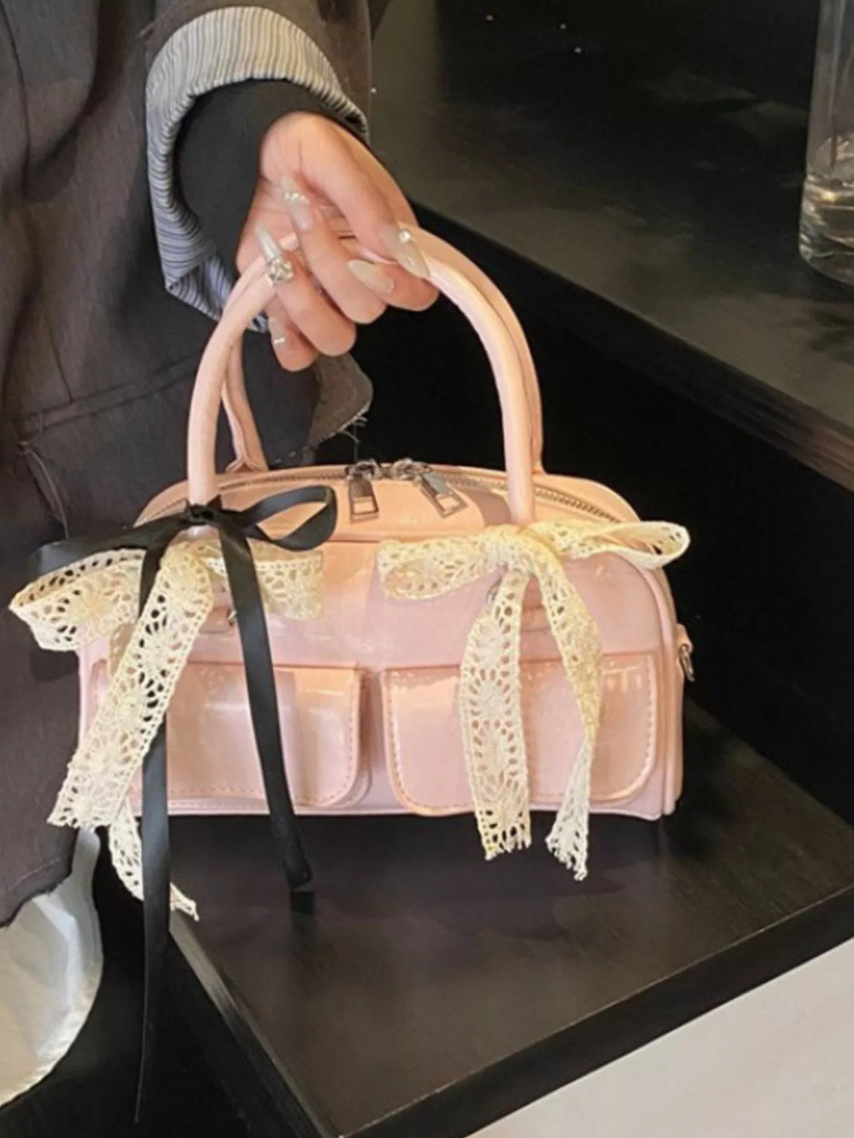 Bow Decor Crossbody Bag