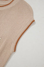 Contrast Trim Knit HOWDY Western Sweater Vest