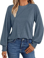 Round Neck Long Sleeve Top