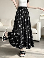 Floral Print A-Line Skirt