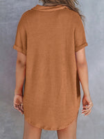 Textured Knit Button Detail Top
