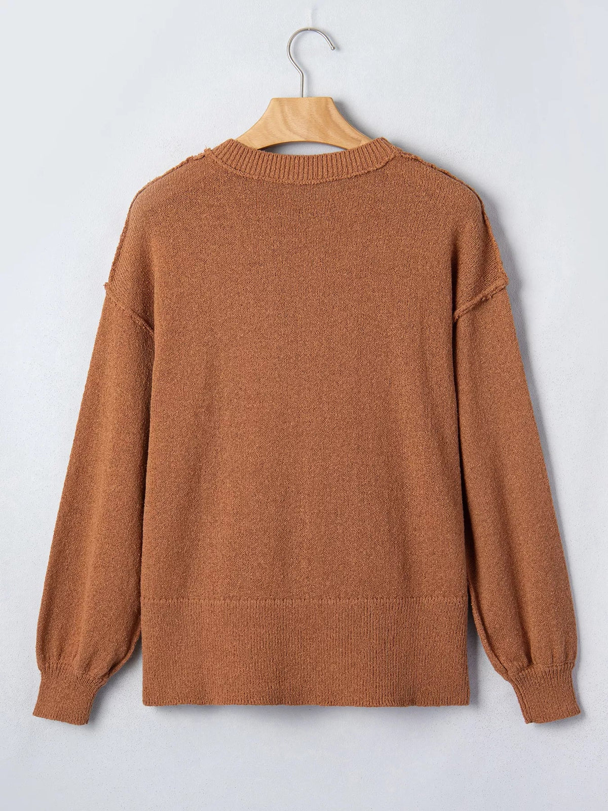 Oversized Drop Shoulder Round Neck Christmas Sweater
