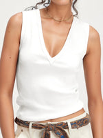 Solid V-Neck Tank
