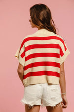 BiBi Star Patches American Flag Sleeveless Sweater