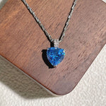 925 Sterling Silver Zircon Heart Necklace