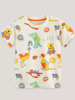 Children's Animal Print Crew Neck T-Shirt