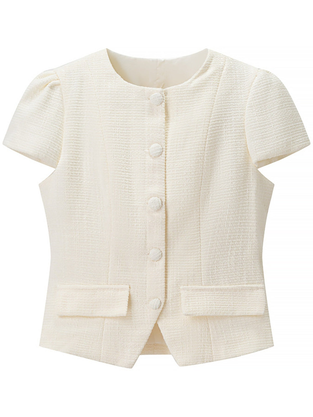 Button Up Short Sleeve Top and Bubble Hem Skirt Set