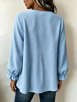 Waffle Knit Long Sleeve Top
