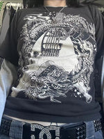 Graphic Round Neck Long Sleeve T-Shirt