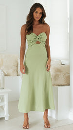 Women Clothing Solid Color Tube Top Back Smocking Tight Waist Maxi Dress