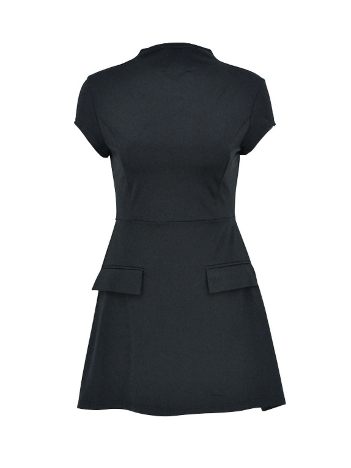 Mock Neck A-Line Mini Dress