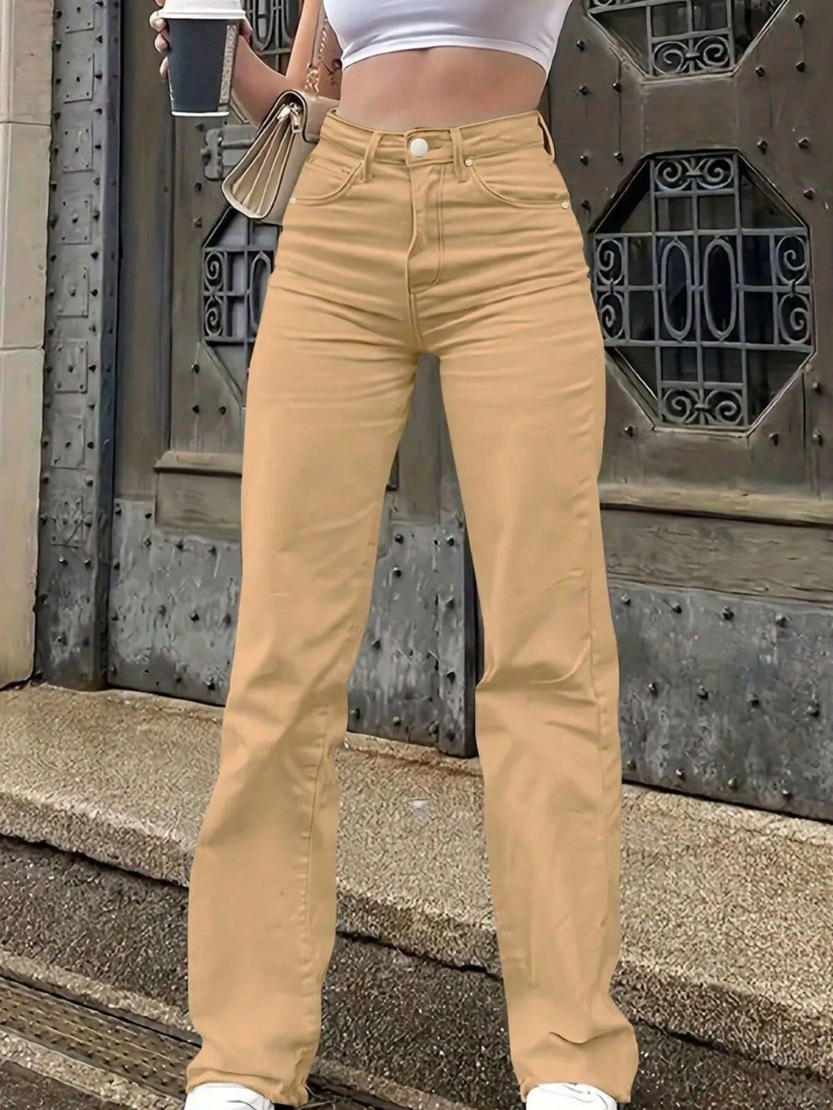 High-Waisted Wide Leg Jeans