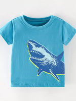 Children's Cool Shark Graphic Short Sleeve T-Shirt