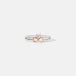Heart Number 8 Zircon Double-Layered Ring