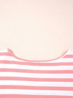 Striped Long Sleeve Ribbed Blouse