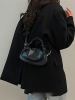 Knot Handle Ruched Crossbody Bag