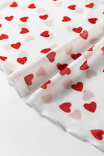 Sheer Heart Print Fitted Top