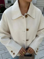 Button-Up Dropped Shoulder Outerwear