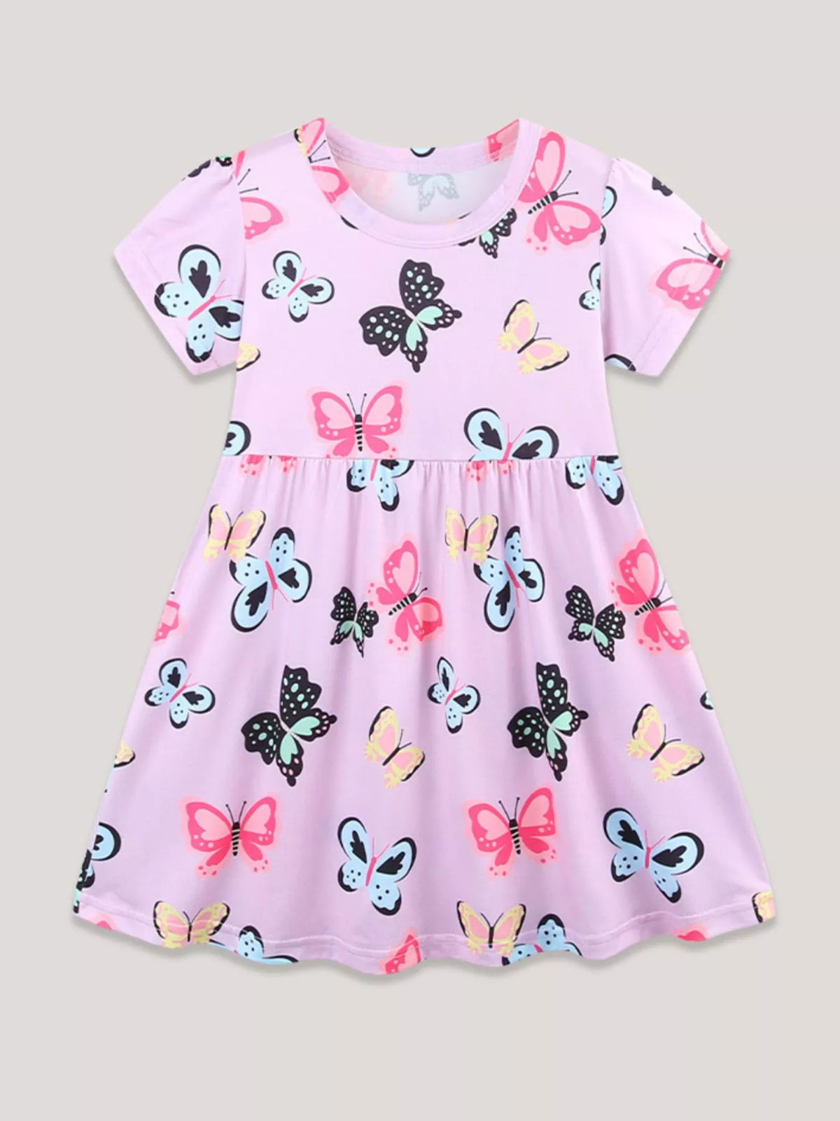 Children's Butterfly Print Casual Dress
