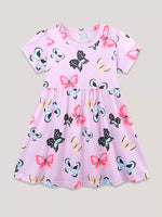 Children's Butterfly Print Casual Dress